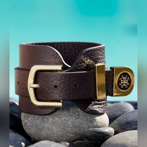 Brown Buckle Leather Bracelet
